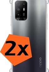 Nomfy Hoesje Geschikt voor OPPO A94 5G Hoesje Shock Proof Cover Case Shockproof - Hoes Geschikt voor OPPO A94 5G Hoes Siliconen Back Case - Transparant - 2 PACK