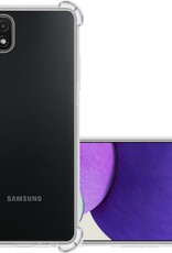 NoXx Hoes Geschikt voor Samsung A22 4G Hoesje Siliconen Cover Shock Proof Back Case Shockproof Hoes - Transparant