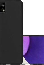 NoXx Hoes Geschikt voor Samsung A22 4G Hoesje Cover Siliconen Back Case Hoes - Donkerblauw