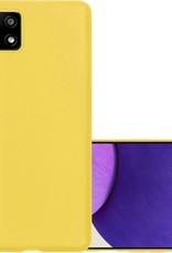 NoXx Hoes Geschikt voor Samsung A22 4G Hoesje Cover Siliconen Back Case Hoes - Zwart