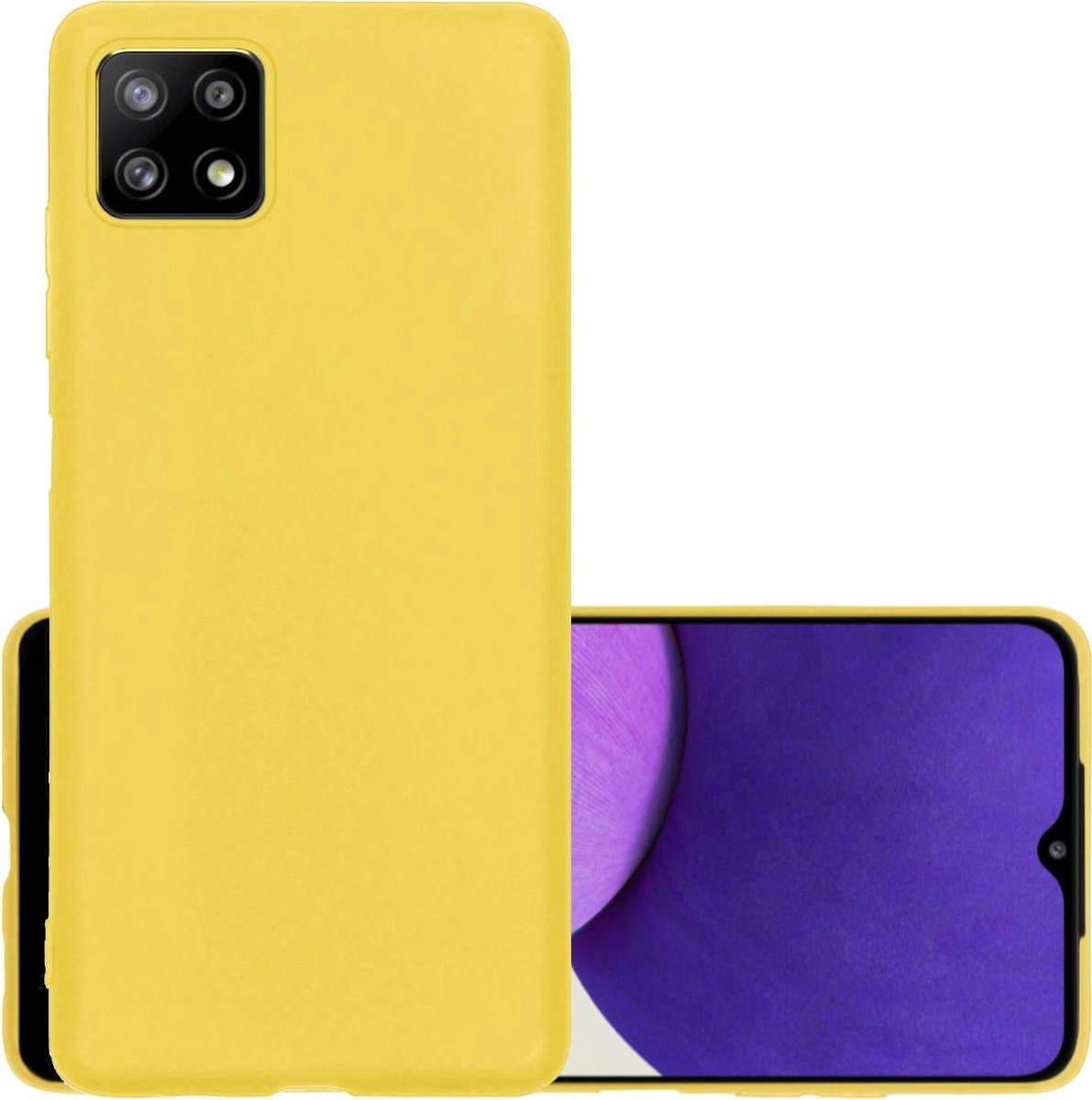 NoXx Hoes Geschikt voor Samsung A22 4G Hoesje Cover Siliconen Back Case Hoes - Zwart