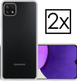 NoXx 2 PACK - NoXx Samsung Galaxy A22 4G hoesje siliconen - Transparant