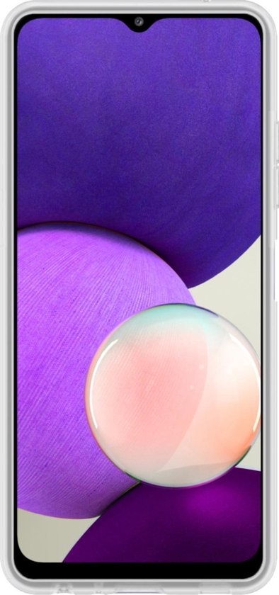 NoXx Hoes Geschikt voor Samsung A22 4G Hoesje Cover Siliconen Back Case Hoes - Transparant - 2x