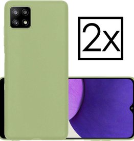 NoXx NoXx Samsung Galaxy A22 4G Hoesje Siliconen - Groen - 2 PACK