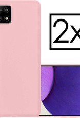 NoXx Hoes Geschikt voor Samsung A22 4G Hoesje Cover Siliconen Back Case Hoes - Wit - 2x