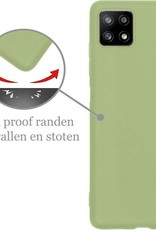 Nomfy Hoesje Geschikt voor Samsung A22 4G Hoesje Siliconen Cover Case - Hoes Geschikt voor Samsung Galaxy A22 4G Hoes Back Case - Lila