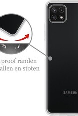 Nomfy Hoesje Geschikt voor Samsung A22 4G Hoesje Siliconen Cover Case - Hoes Geschikt voor Samsung Galaxy A22 4G Hoes Back Case - 2-PACK - Transparant