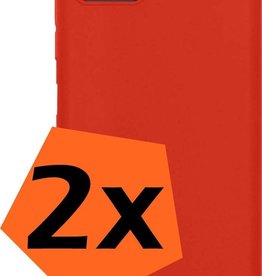 Nomfy Nomfy Samsung Galaxy A22 4G Hoesje Siliconen - Rood - 2 PACK