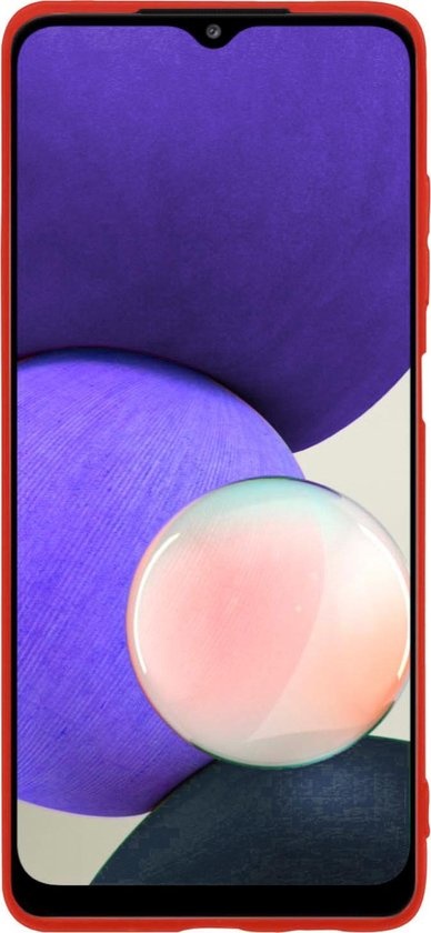 Nomfy Hoesje Geschikt voor Samsung A22 4G Hoesje Siliconen Cover Case - Hoes Geschikt voor Samsung Galaxy A22 4G Hoes Back Case - 2-PACK - Geel