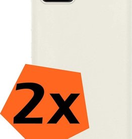 Nomfy Nomfy Samsung Galaxy A22 4G Hoesje Siliconen - Wit - 2 PACK