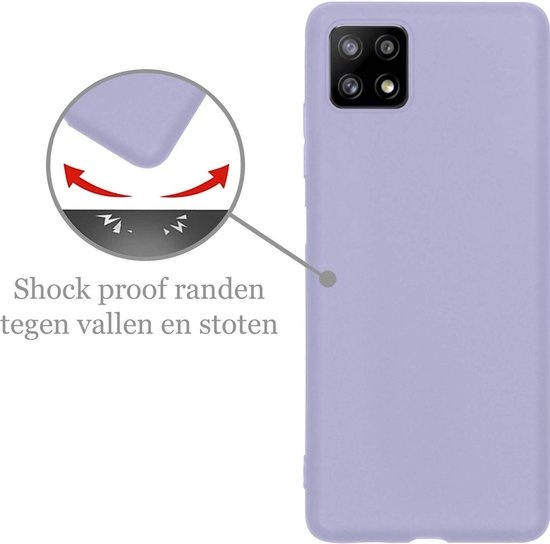 Nomfy Hoesje Geschikt voor Samsung A22 4G Hoesje Siliconen Cover Case - Hoes Geschikt voor Samsung Galaxy A22 4G Hoes Back Case - 2-PACK - Rood