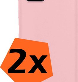 Nomfy Nomfy Samsung Galaxy A22 4G Hoesje Siliconen - Lichtroze - 2 PACK