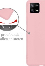 Nomfy Hoesje Geschikt voor Samsung A22 4G Hoesje Siliconen Cover Case - Hoes Geschikt voor Samsung Galaxy A22 4G Hoes Back Case - 2-PACK - Wit