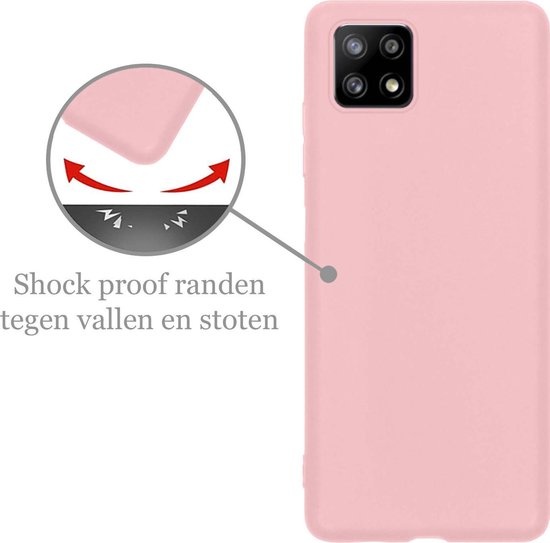 Nomfy Hoesje Geschikt voor Samsung A22 4G Hoesje Siliconen Cover Case - Hoes Geschikt voor Samsung Galaxy A22 4G Hoes Back Case - 2-PACK - Wit