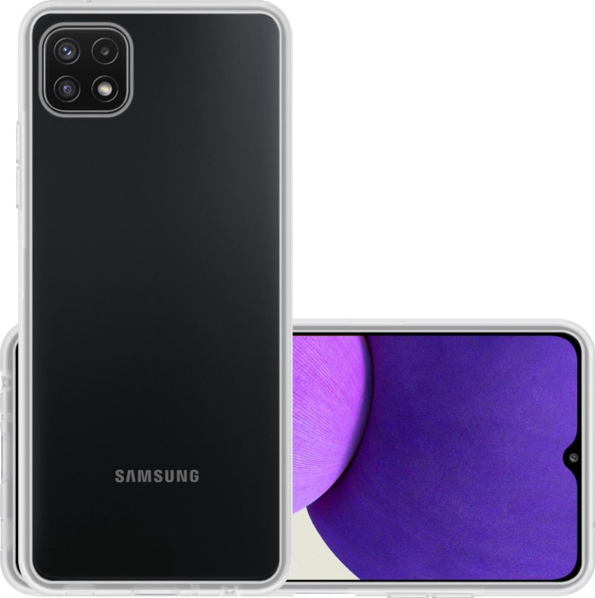 NoXx Hoes Geschikt voor Samsung A22 5G Hoesje Cover Siliconen Back Case Hoes - Transparant