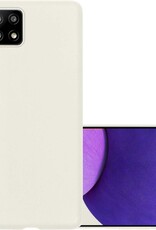 NoXx Hoes Geschikt voor Samsung A22 5G Hoesje Cover Siliconen Back Case Hoes - Wit