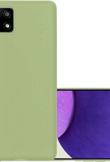 NoXx Hoes Geschikt voor Samsung A22 5G Hoesje Cover Siliconen Back Case Hoes - Groen