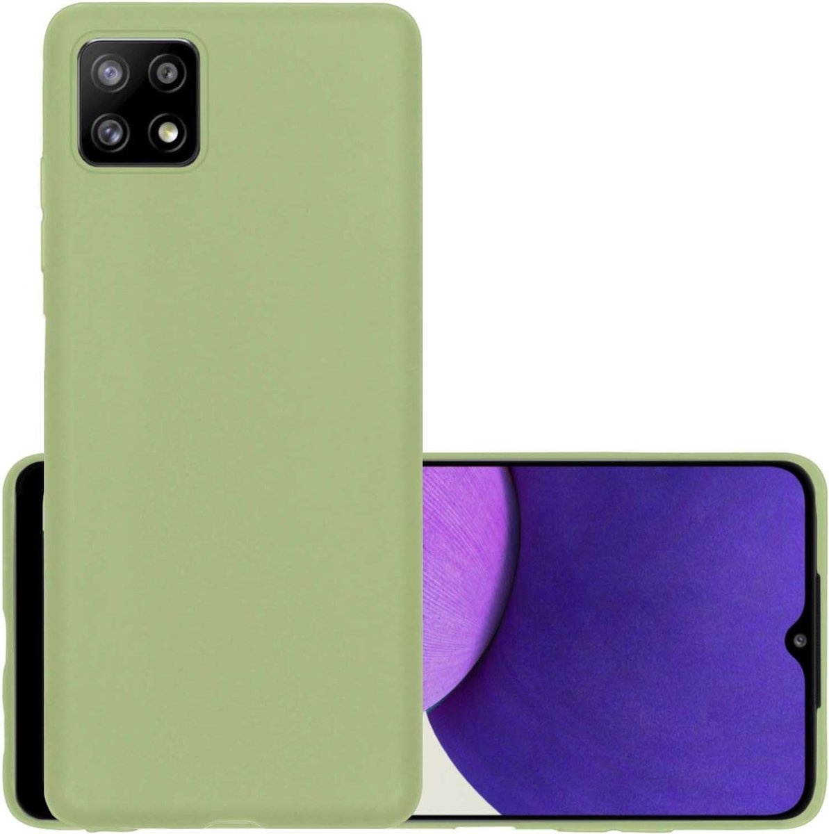 NoXx Hoes Geschikt voor Samsung A22 5G Hoesje Cover Siliconen Back Case Hoes - Groen