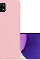 NoXx Hoes Geschikt voor Samsung A22 5G Hoesje Cover Siliconen Back Case Hoes - Roze