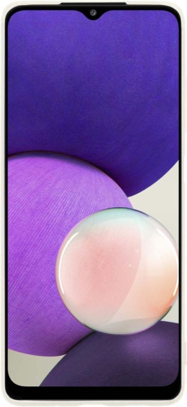 NoXx Hoes Geschikt voor Samsung A22 5G Hoesje Cover Siliconen Back Case Hoes - Wit - 2x