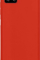 Nomfy Hoesje Geschikt voor Samsung A22 5G Hoesje Siliconen Cover Case - Hoes Geschikt voor Samsung Galaxy A22 5G Hoes Back Case - Rood