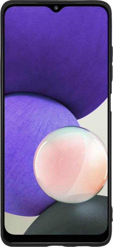 Nomfy Hoesje Geschikt voor Samsung A22 5G Hoesje Siliconen Cover Case - Hoes Geschikt voor Samsung Galaxy A22 5G Hoes Back Case - 2-PACK - Zwart