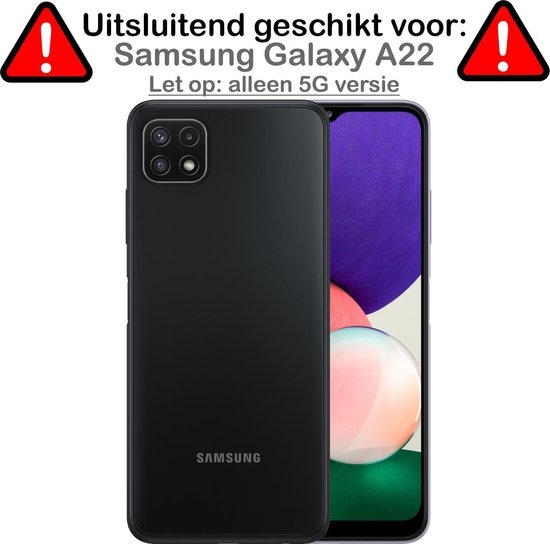 Nomfy Hoesje Geschikt voor Samsung A22 5G Hoesje Siliconen Cover Case - Hoes Geschikt voor Samsung Galaxy A22 5G Hoes Back Case - 2-PACK - Wit