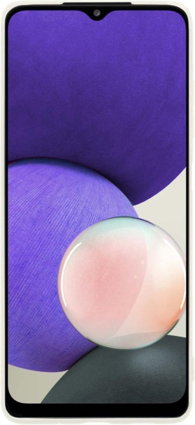 Nomfy Hoesje Geschikt voor Samsung A22 5G Hoesje Siliconen Cover Case - Hoes Geschikt voor Samsung Galaxy A22 5G Hoes Back Case - 2-PACK - Wit