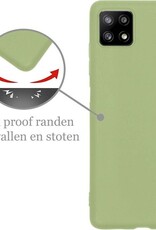 Nomfy Hoesje Geschikt voor Samsung A22 5G Hoesje Siliconen Cover Case - Hoes Geschikt voor Samsung Galaxy A22 5G Hoes Back Case - 2-PACK - Groen