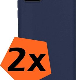 Nomfy 2 PACK - Nomfy Samsung Galaxy A22 5G hoesje siliconen - Donkerblauw
