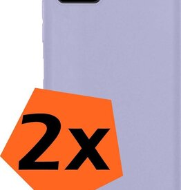 Nomfy 2 PACK - Nomfy Samsung Galaxy A22 5G hoesje siliconen - Lila