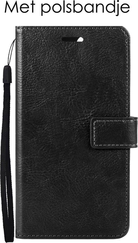 NoXx Hoes Geschikt voor Samsung A22 4G Hoesje Book Case Hoes Flip Cover Wallet Bookcase - Zwart