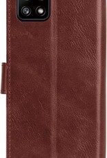 NoXx Hoes Geschikt voor Samsung A22 4G Hoesje Book Case Hoes Flip Cover Wallet Bookcase - Bruin
