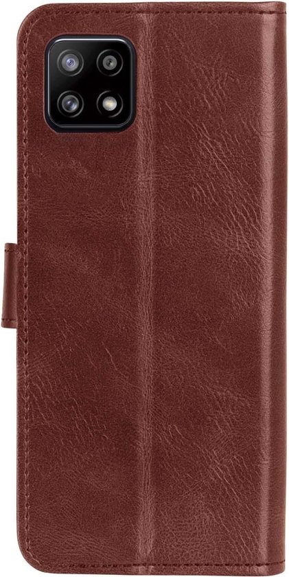 NoXx Hoes Geschikt voor Samsung A22 4G Hoesje Book Case Hoes Flip Cover Wallet Bookcase - Bruin
