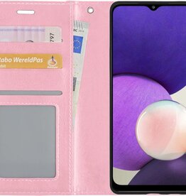 NoXx NoXx Samsung Galaxy A22 4G Hoesje Bookcase - Lichtroze