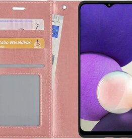 NoXx NoXx Samsung Galaxy A22 4G Hoesje Bookcase - Rose Goud