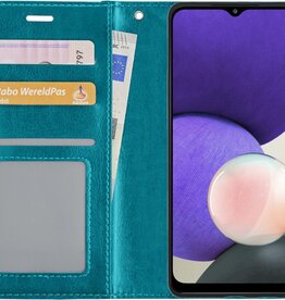 Nomfy Nomfy Samsung Galaxy A22 4G Hoesje Bookcase - Turquoise