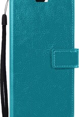 Nomfy Hoesje Geschikt voor Samsung A22 4G Hoes Bookcase Flipcase Book Cover - Hoes Geschikt voor Samsung Galaxy A22 4G Hoesje Book Case - Turquoise