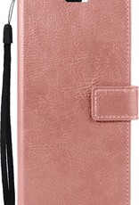 Nomfy Hoesje Geschikt voor Samsung A22 4G Hoes Bookcase Flipcase Book Cover - Hoes Geschikt voor Samsung Galaxy A22 4G Hoesje Book Case - Rosé goud