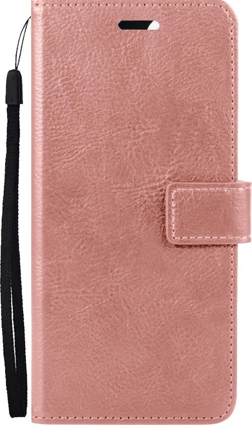 Nomfy Hoesje Geschikt voor Samsung A22 4G Hoes Bookcase Flipcase Book Cover - Hoes Geschikt voor Samsung Galaxy A22 4G Hoesje Book Case - Rosé goud