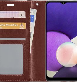 NoXx NoXx Samsung Galaxy A22 5G Hoesje Bookcase - Bruin