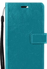 NoXx Hoes Geschikt voor Samsung A22 5G Hoesje Book Case Hoes Flip Cover Wallet Bookcase - Turquoise