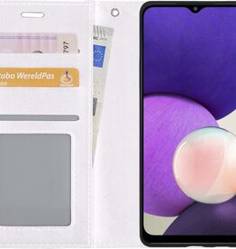 NoXx NoXx Samsung Galaxy A22 5G Hoesje Bookcase - Wit