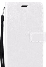 NoXx Hoes Geschikt voor Samsung A22 5G Hoesje Book Case Hoes Flip Cover Wallet Bookcase - Wit