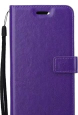 NoXx Hoes Geschikt voor Samsung A22 5G Hoesje Book Case Hoes Flip Cover Wallet Bookcase - Paars