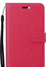 NoXx Hoes Geschikt voor Samsung A22 5G Hoesje Book Case Hoes Flip Cover Wallet Bookcase - Donkerroze