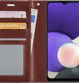 Nomfy Nomfy Samsung Galaxy A22 5G Hoesje Bookcase - Bruin