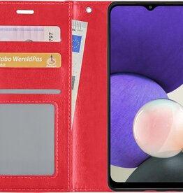 Nomfy Nomfy Samsung Galaxy A22 5G Hoesje Bookcase - Rood
