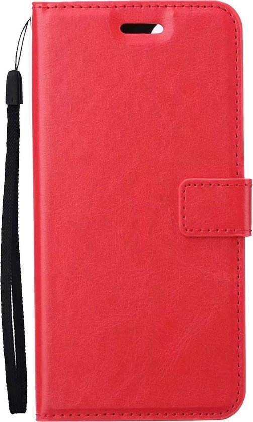 Nomfy Hoesje Geschikt voor Samsung A22 5G Hoes Bookcase Flipcase Book Cover - Hoes Geschikt voor Samsung Galaxy A22 5G Hoesje Book Case - Rood