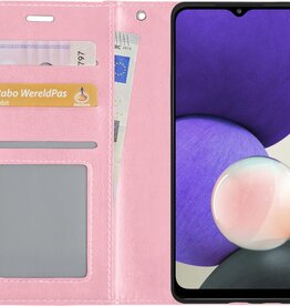 Nomfy Nomfy Samsung Galaxy A22 5G Hoesje Bookcase - Lichtroze